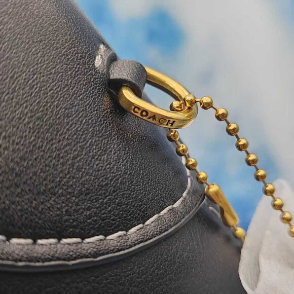 🎁Coach Brooklyn Shoulder Bag Black Leather Minimalist Hobo Style NWT - Picture 8 of 8